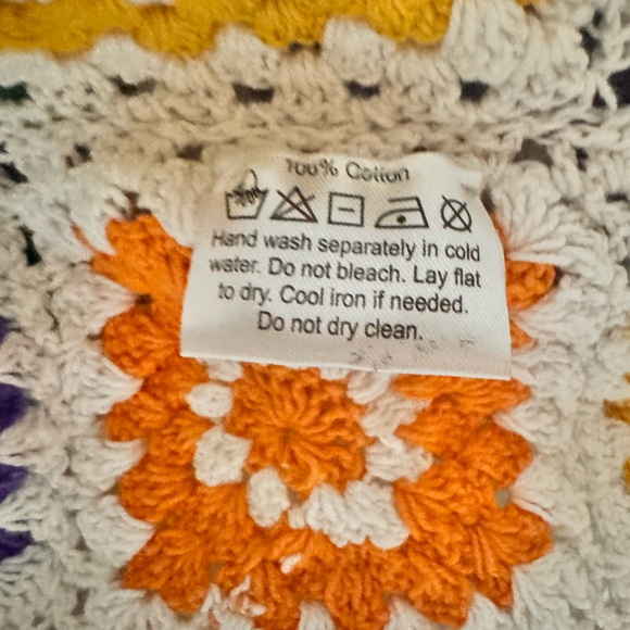 Earthbound Trading Co Crochet Patchwork Cardigan - Picture 4 of 4